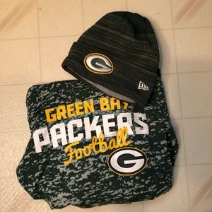 Green Bay Packers Hoodie and Beanie, Nice!
